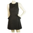 Alexander McQueen Black Ruffle Details Black Mini dress size 40 , Superb - Alexander Mcqueen