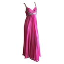 Marchesa Notte Embellished Pink Grecian Goddess Evening Gown