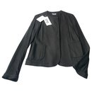 DOLCE & GABBANA New black linen look jacket T46 IT - Dolce & Gabbana