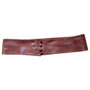 Wide camel leather belt. - Chloé
