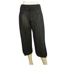Crossley Black Perforated Cropped Pants 100% Baumwoll-Sommerhose sz S. - Autre Marque