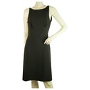 Moschino Cheap & Chic Black Knee Length Sleeveless Woolen Dress Sz 40 - Moschino Cheap And Chic