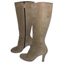 Gucci suede knee-high boots