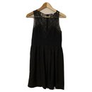 Sandro black dress with lace