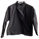 Black silk taffeta tunic top - Emilio Pucci
