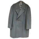 vintage lined breasted coat L - Autre Marque