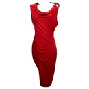 Draped dress with metal feature - Halston Heritage