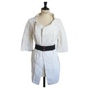 MARNI Elegante y minimalista abrigo blanco de verano T38 Italia - Marni