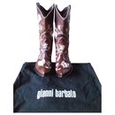 GIANNI BARBATO Leather Camperos - Texan Cowboy Boot - Autre Marque