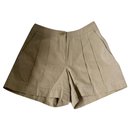 Beige cotton shorts - Blumarine