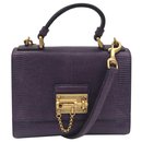 Monica bag by Dolce & Gabbana in purple leather