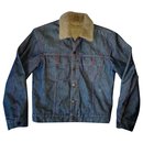 Sherpa Lined Blue Denim Western Standard Trucker Jean Jacket - Dolce & Gabbana
