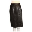 Vintage Saint Laurent Rive Gauche leather skirt