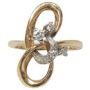 Noeud ring in gold and diamonds - Autre Marque