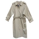 trench coat vintage das mulheres Burberry 42 Corte de grandes dimensões