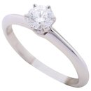 TIFFANY & CO, TIFFANY & CO. solitaire 0.35ct D/VVS1 Round Brilliant Diamond Engagement Ring - Tiffany & Co