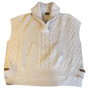 Sleeveless shawl collar sweater - Massimo Dutti