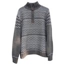 patterned trucker sweater - Autre Marque