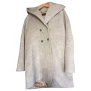 Manteau gris capuche - Eva Kayan
