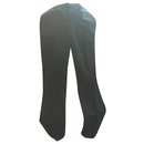 Pantaloni dritti in lana vergine nera - Burberry