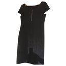 Black short-sleeved wool dress - Ferré Milano