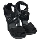 Sandálias de camurça com alça cruzada - Hermès