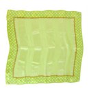 Echo Green Polka Dots Square 100% Silk Scarf Foulard Wrap - Autre Marque