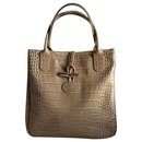 CROCO BISCUIT SHAKED calf leather BAG - Longchamp