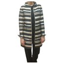 Herno striped coat overcoat