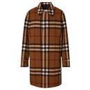 burberry lined-faced Check Wool Car Coat - Burberry