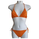 Guess bikini arancio logo strass