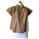 Short-sleeved leather jacket - By Malene Birger