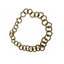 Coleção CHANEL impressionante 26 CERCA DE 1990 colar gargantilha de corda de ouro - Chanel