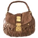 Coffer Leather Handbag - Miu Miu