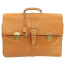 PRADA travel Hand Bag Leather Brown Auth ar2976 - Prada