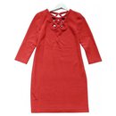 Red Cut-out Neck Dress - Diane Von Furstenberg