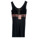 SATIN AND VELVET BALCK GALLIANO DRESS - Galliano