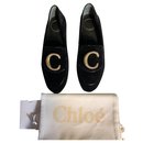 Chloé Convertible Moccasins in velvet and crystals