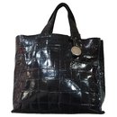 Furla handbag with crocodile print
