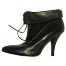 Black leather ankle boots - Paul & Joe