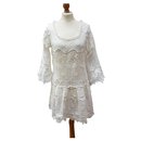 Antica Sartoria Positano weißes Kleid - Autre Marque