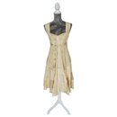 Kylie silk blend golden neckholder dress - Diane Von Furstenberg