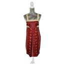 Dark red and gold silk dress - Hoss Intropia