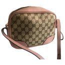 Gucci GG Canvas Rose in pelle