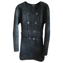 Chanel metallic tweed coat