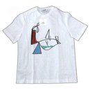 Hermes White (Ultra rare) Limited Art T-shirt Tee Shirt - Hermès