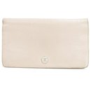 Pink Button Line Bifold Long Wallet - Chanel