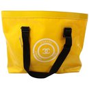Large Yellow Waterproof Beach Tote Bag - Chanel