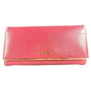 Pink Saffiano Leather Flap Wallet Long 5PR128 - Prada