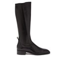 Black Tagastretch Leather Knee-high Boots Booties Size 37 3lbsz37 - Christian Louboutin